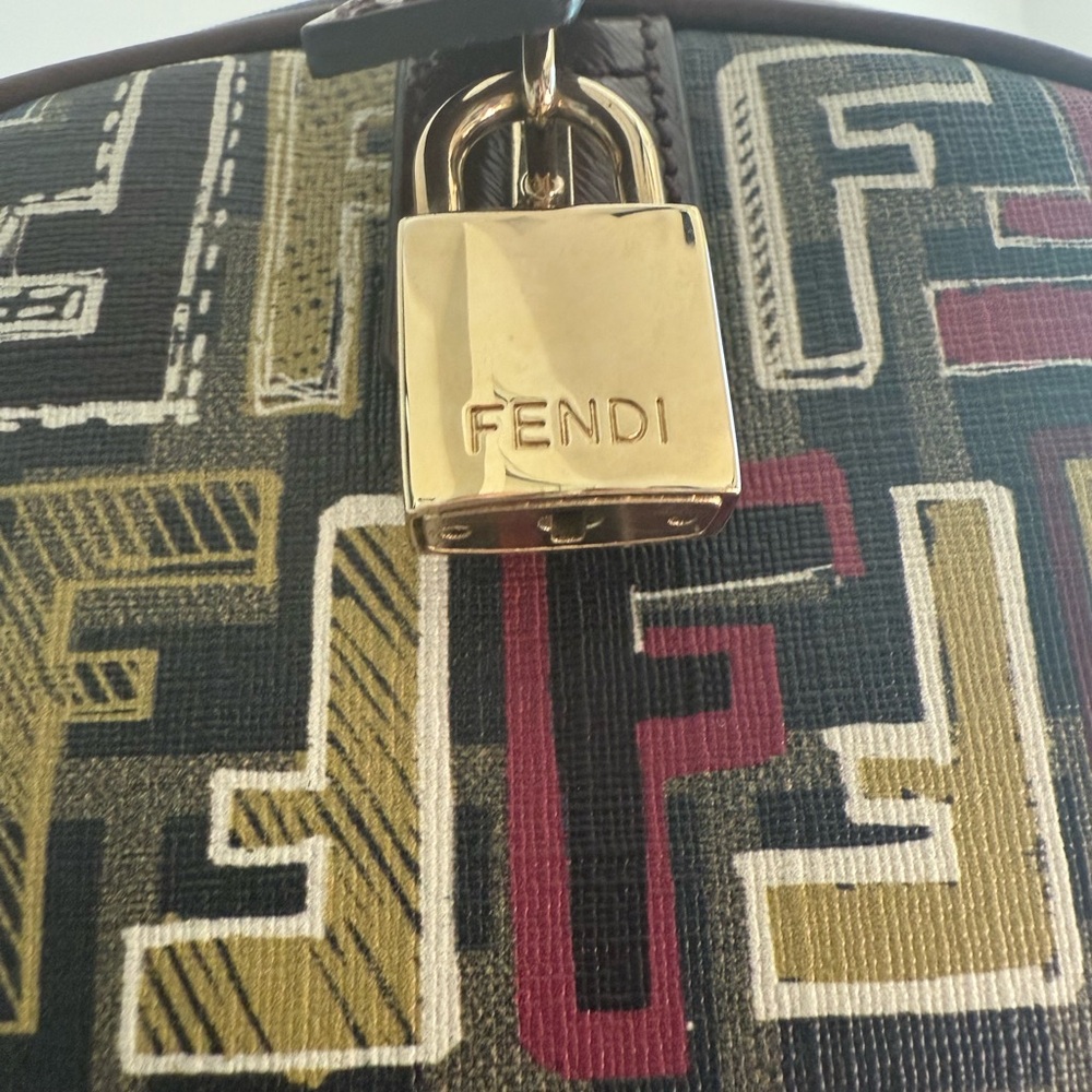 Fendi Multicolor ZUCCA MANIA Bauletto Boston Bag. - Picture 5 of 7